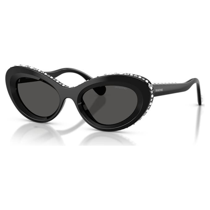 Lunettes de soleil de forme « œil de chat », Sk6061U, noires Lunettes de soleil de forme « œil de chat », Sk6061U, noires