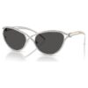 Lunettes de soleil de forme « œil de chat », Sk7025, ton argenté Lunettes de soleil de forme « œil de chat », Sk7025, ton argenté