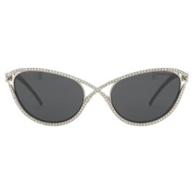 Lunettes de soleil de forme « œil de chat », Sk7025, ton argenté