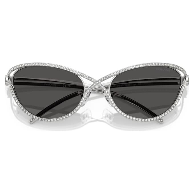 Lunettes de soleil de forme « œil de chat », Sk7025, ton argenté Lunettes de soleil de forme « œil de chat », Sk7025, ton argenté