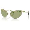 Lunettes de soleil de forme « œil de chat », Sk7039, teinte dorée