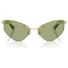 Lunettes de soleil de forme « œil de chat », Sk7039, teinte dorée