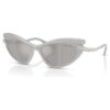 Lunettes de soleil de forme œil-de-chat, teinte argentée Lunettes de soleil de forme œil-de-chat, teinte argentée