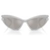 Lunettes de soleil de forme œil-de-chat, teinte argentée Lunettes de soleil de forme œil-de-chat, teinte argentée