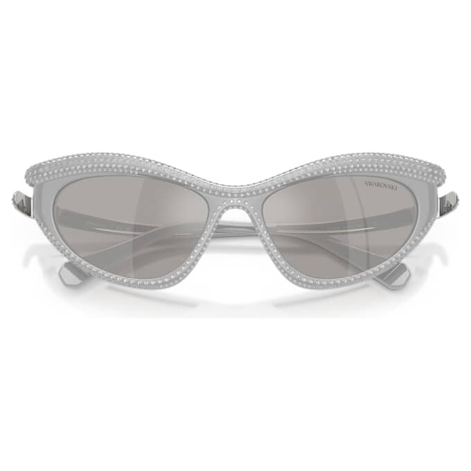 Lunettes de soleil de forme œil-de-chat, teinte argentée Lunettes de soleil de forme œil-de-chat, teinte argentée