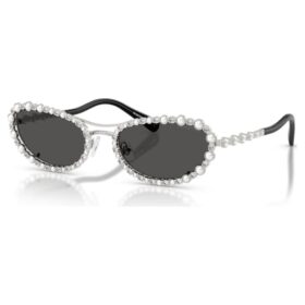 Lunettes de soleil de forme ovale, clip-on 2 en 1, Sk7044, teinte argentée