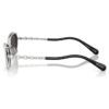 Lunettes de soleil de forme ovale, clip-on 2 en 1, Sk7044, teinte argentée