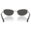 Lunettes de soleil de forme ovale, clip-on 2 en 1, Sk7044, teinte argentée