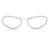 Lunettes de soleil de forme ovale, clip-on 2 en 1, Sk7044, teinte argentée