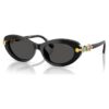 Lunettes de soleil de forme ovale, noires Lunettes de soleil de forme ovale, noires