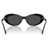 Lunettes de soleil de forme ovale, noires Lunettes de soleil de forme ovale, noires