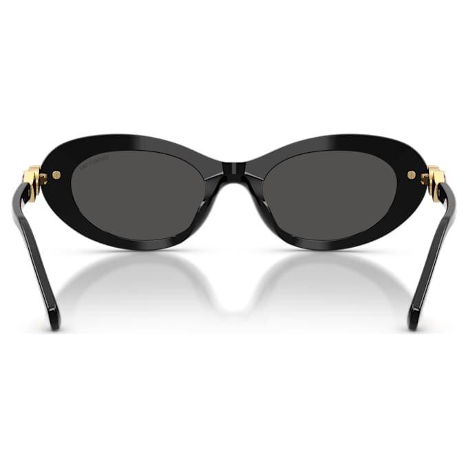 Lunettes de soleil de forme ovale, noires Lunettes de soleil de forme ovale, noires
