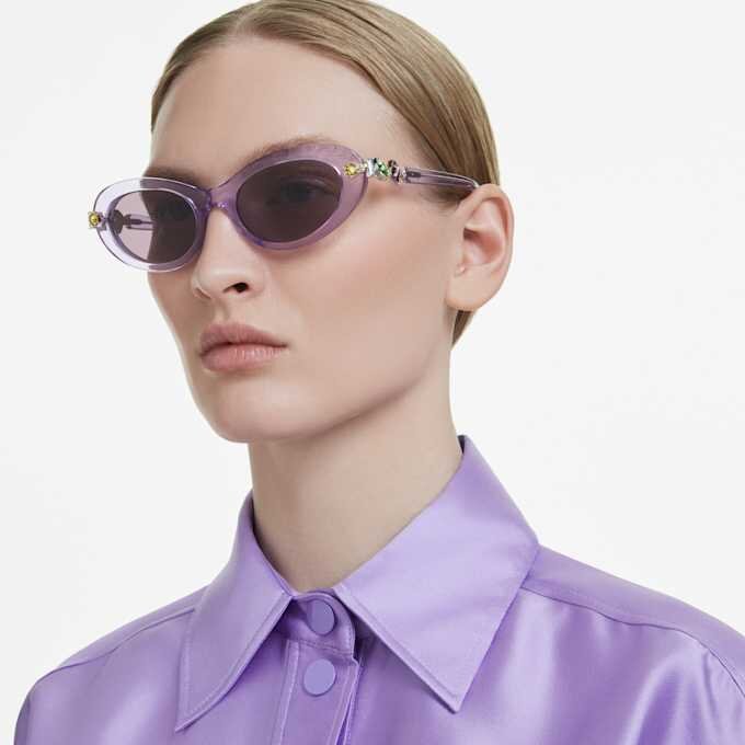 Lunettes de soleil de forme ovale, roses Lunettes de soleil de forme ovale, roses