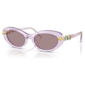 Lunettes de soleil de forme ovale, roses