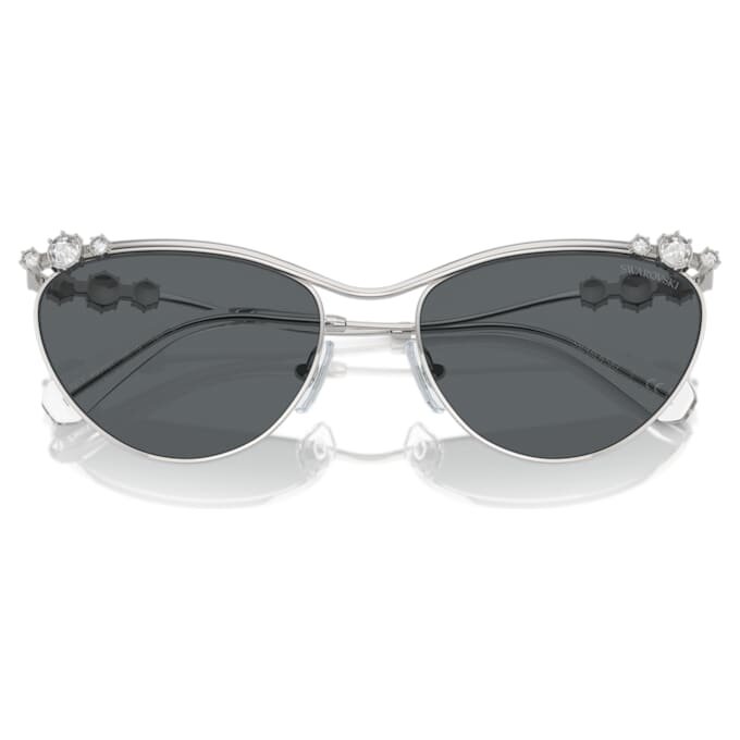Lunettes de soleil de forme ovale, Sk7017, teinte argentée Lunettes de soleil de forme ovale, Sk7017, teinte argentée