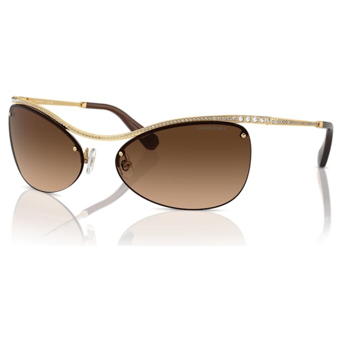 Lunettes de soleil de forme ovale, Sk7018, marron Lunettes de soleil de forme ovale, Sk7018, marron