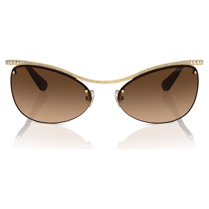 Lunettes de soleil de forme ovale, Sk7018, marron Lunettes de soleil de forme ovale, Sk7018, marron