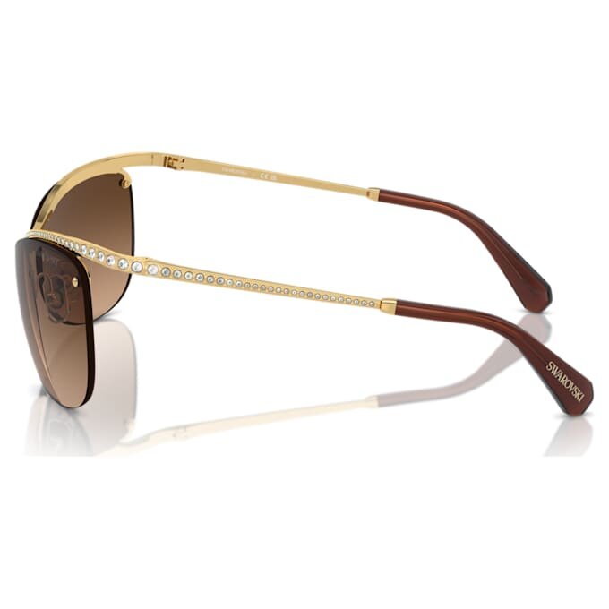 Lunettes de soleil de forme ovale, Sk7018, marron Lunettes de soleil de forme ovale, Sk7018, marron