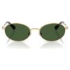 Lunettes de soleil de forme ovale, vertes Lunettes de soleil de forme ovale, vertes