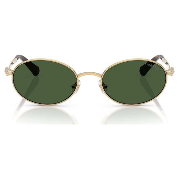 Lunettes de soleil de forme ovale, vertes Lunettes de soleil de forme ovale, vertes