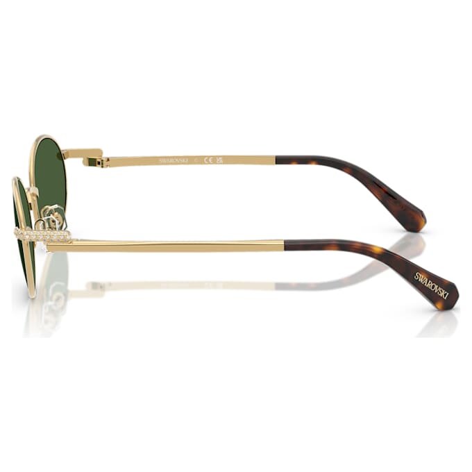 Lunettes de soleil de forme ovale, vertes Lunettes de soleil de forme ovale, vertes