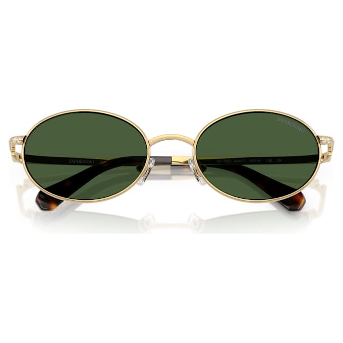 Lunettes de soleil de forme ovale, vertes Lunettes de soleil de forme ovale, vertes