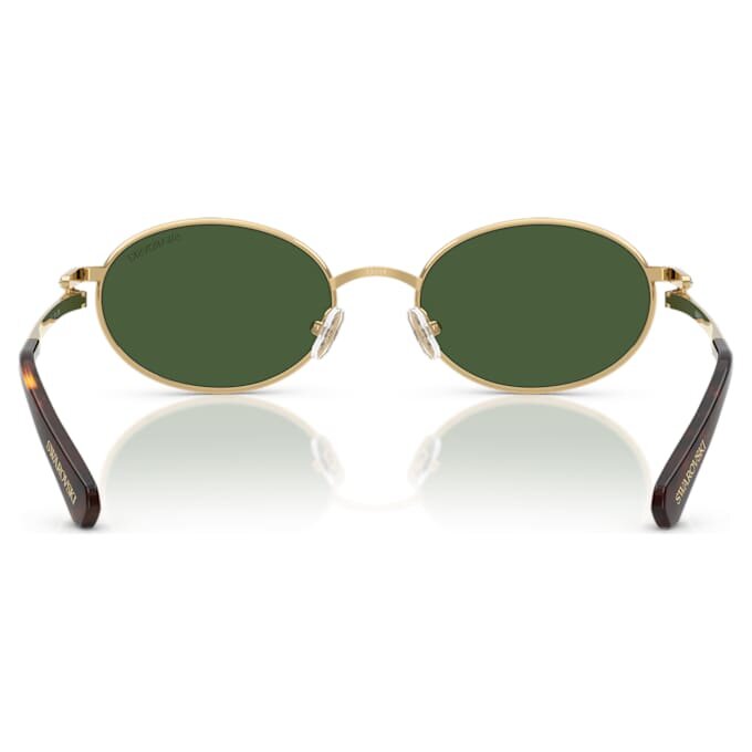 Lunettes de soleil de forme ovale, vertes Lunettes de soleil de forme ovale, vertes