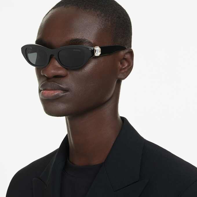 Lunettes de soleil de forme « Pillow », noires Lunettes de soleil de forme « Pillow », noires