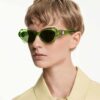 Lunettes de soleil de forme « Pillow », Sk6050, vertes Lunettes de soleil de forme « Pillow », Sk6050, vertes