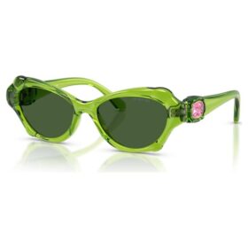 Lunettes de soleil de forme « Pillow », Sk6050, vertes