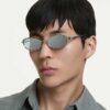 Lunettes de soleil de forme « Pillow », Sk7042, teinte argentée Lunettes de soleil de forme « Pillow », Sk7042, teinte argentée