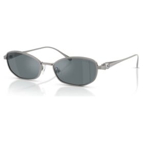 Lunettes de soleil de forme « Pillow », Sk7042, teinte argentée