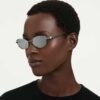 Lunettes de soleil de forme « Pillow », Sk7042, teinte argentée Lunettes de soleil de forme « Pillow », Sk7042, teinte argentée