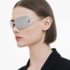 Lunettes de soleil de type masque, Swan, Sk7020, teinte argentée Lunettes de soleil de type masque, Swan, Sk7020, teinte argentée