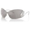Lunettes de soleil de type masque, Swan, Sk7020, teinte argentée Lunettes de soleil de type masque, Swan, Sk7020, teinte argentée