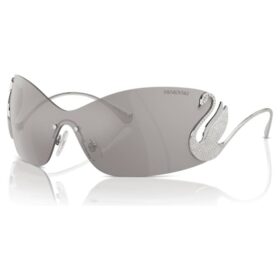 Lunettes de soleil de type masque, Swan, Sk7020, teinte argentée