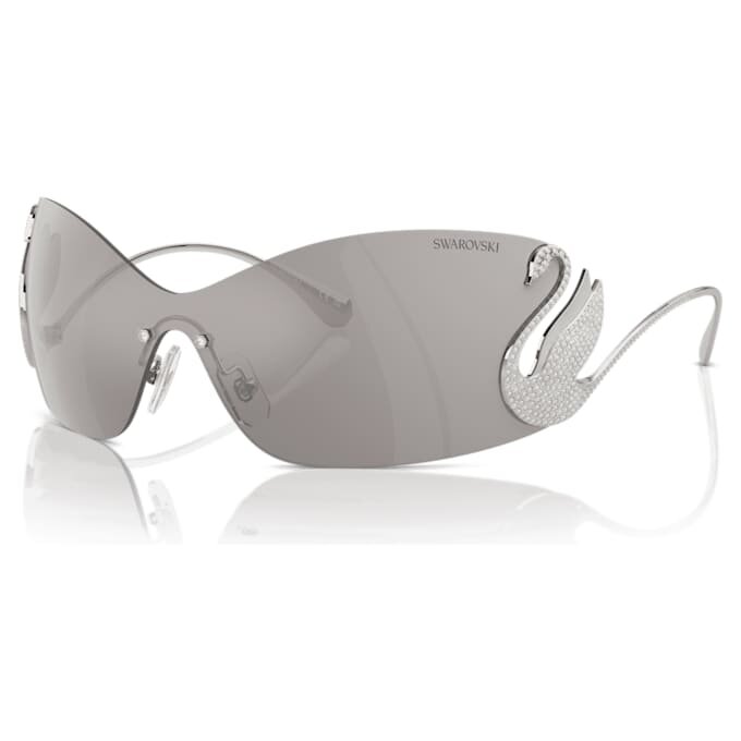 Lunettes de soleil de type masque, Swan, Sk7020, teinte argentée Lunettes de soleil de type masque, Swan, Sk7020, teinte argentée
