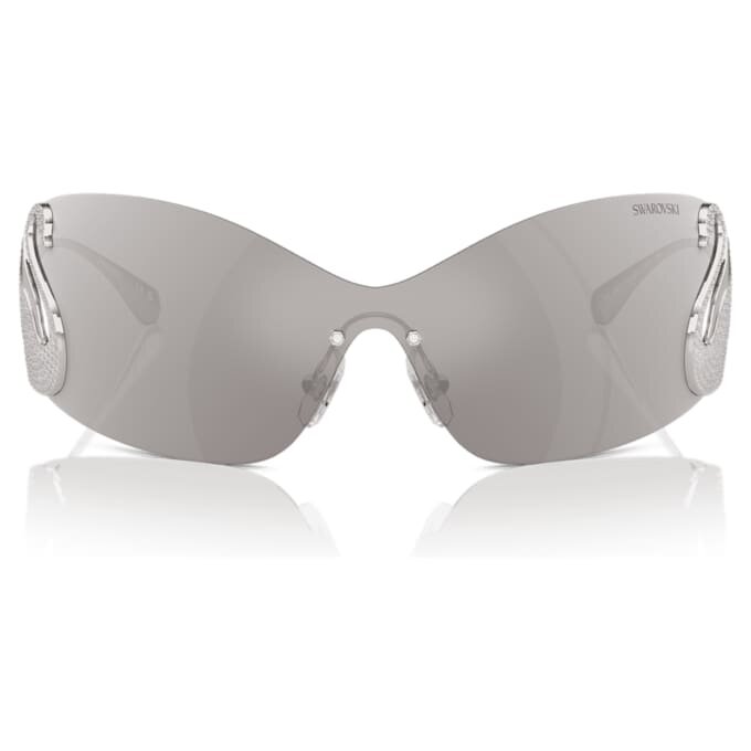 Lunettes de soleil de type masque, Swan, Sk7020, teinte argentée Lunettes de soleil de type masque, Swan, Sk7020, teinte argentée
