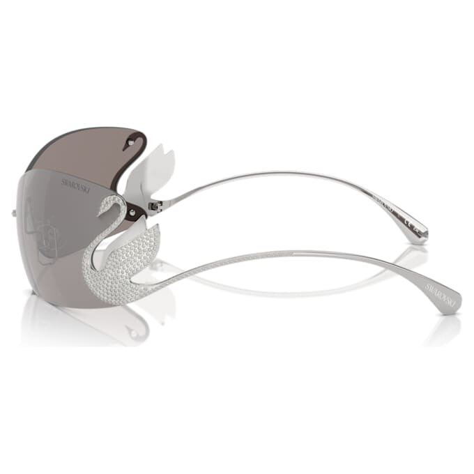 Lunettes de soleil de type masque, Swan, Sk7020, teinte argentée Lunettes de soleil de type masque, Swan, Sk7020, teinte argentée