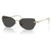 Lunettes de soleil en forme de coussin, Sk7038, dorées Lunettes de soleil en forme de coussin, Sk7038, dorées