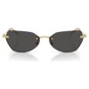Lunettes de soleil en forme de coussin, Sk7038, dorées Lunettes de soleil en forme de coussin, Sk7038, dorées