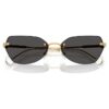 Lunettes de soleil en forme de coussin, Sk7038, dorées Lunettes de soleil en forme de coussin, Sk7038, dorées