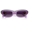 Lunettes de soleil en forme de coussin, violettes