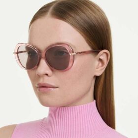 Lunettes de soleil en forme de papillon, Sk6059, rose