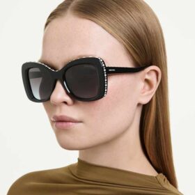 Lunettes de soleil en forme de papillon, Sk6062U, noires Lunettes de soleil en forme de papillon, Sk6062U, noires