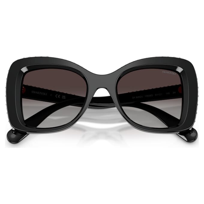 Lunettes de soleil en forme de papillon, Sk6062U, noires Lunettes de soleil en forme de papillon, Sk6062U, noires