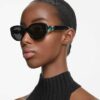Lunettes de soleil forme œil-de-chat, Sk6002, noires Lunettes de soleil forme œil-de-chat, Sk6002, noires