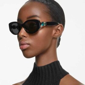Lunettes de soleil forme œil-de-chat, Sk6002, noires Lunettes de soleil forme œil-de-chat, Sk6002, noires