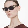 Lunettes de soleil forme œil de chat, Sk6029, marron