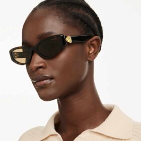 Lunettes de soleil forme œil de chat, Sk6045, marron